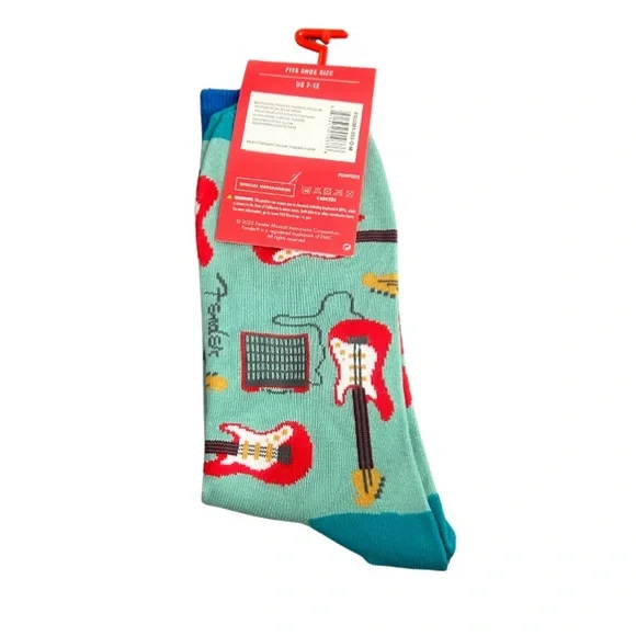 Fender Guitar Crew Socks | Men’s O/S | NWT - Picture 2 of 2